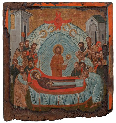  The Dormition of the Mother of God - An Exquisite Depiction of Divine Ascent and Celestial Transformation!