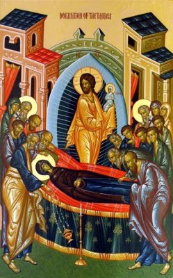  The Dormition of the Mother of God - An Exquisite Depiction of Divine Ascent and Celestial Transformation!